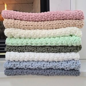 Hand Knitted Cozy Soft To The Touch Baby Blanket